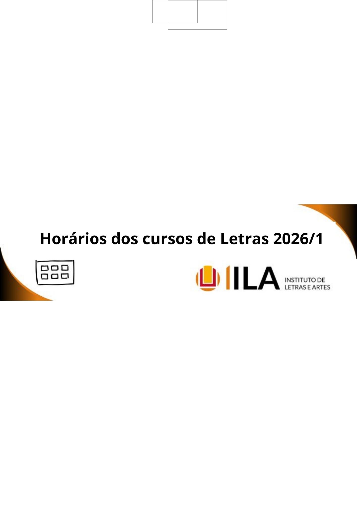 Horários dos cursos de letras 2026/1
